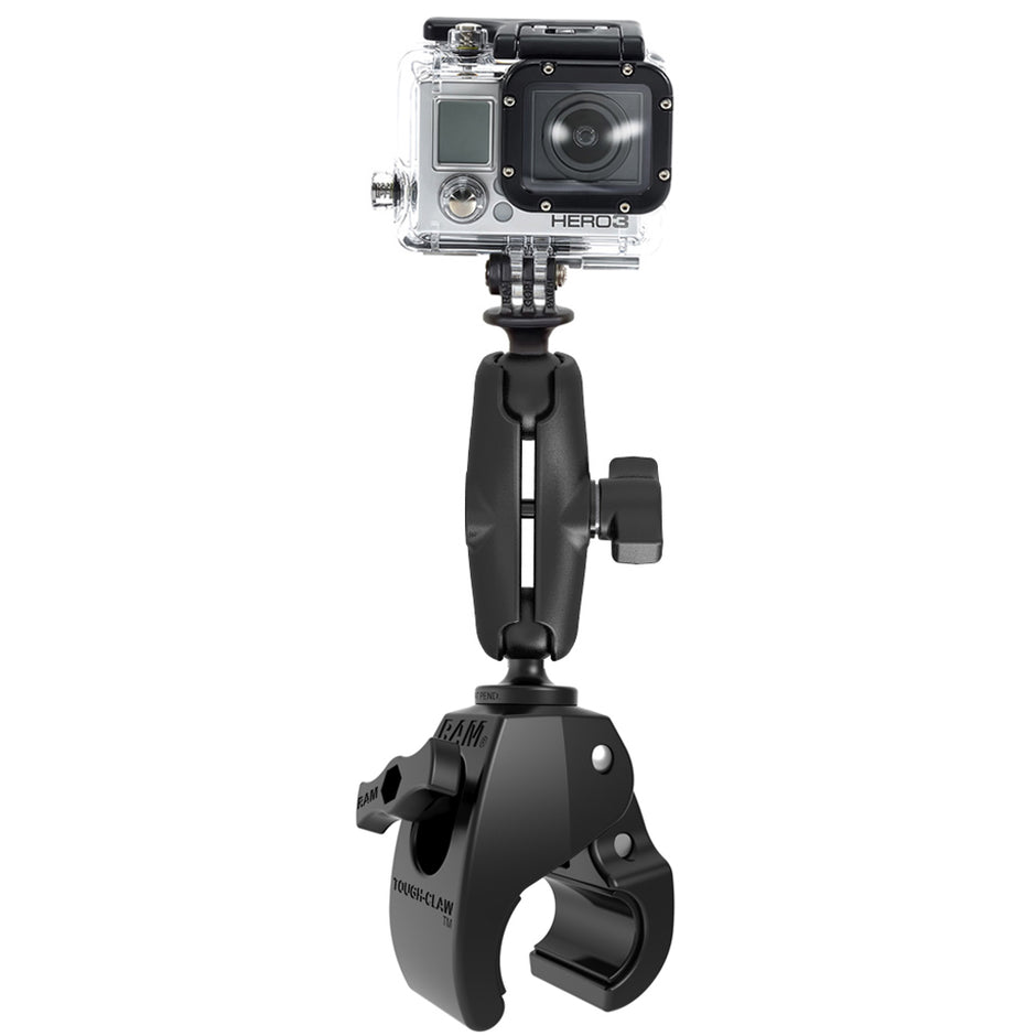 RAM Mount Medium ToughClaw Mount wCustom GoPro Hero Adapter RAPB404GOP1U