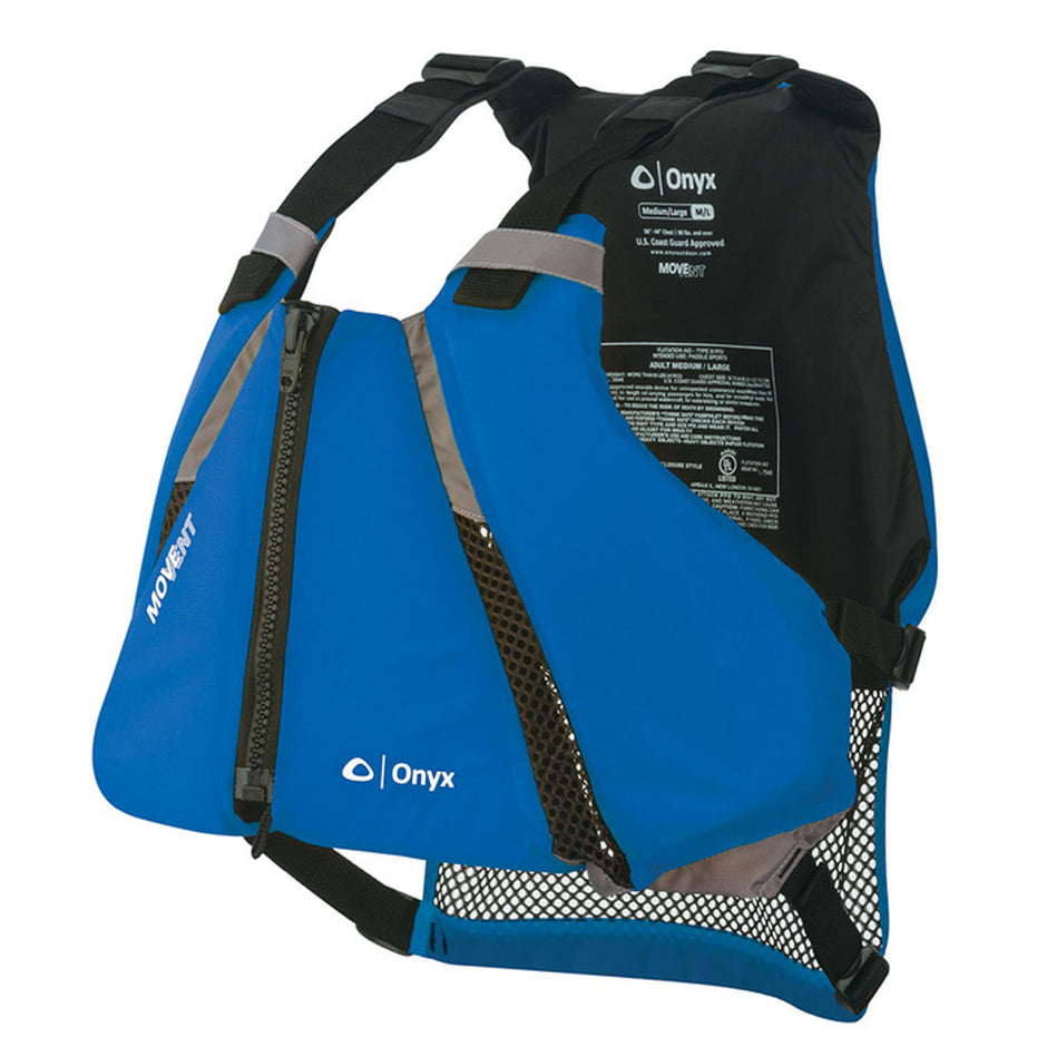 Onyx MoveVent Curve Paddle Sports Life Vest  XL2X  Blue 12200050006016
