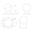 RAM Mount 2 x 3 Rectangle Base w225 Ball RAMD202U23