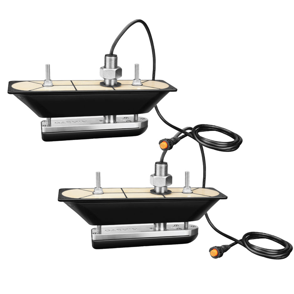 Garmin GT30THP SS ThruHull Pair DownVuSideVu Scanning Transducer wTemp fHull Deadrises 525 0100196111