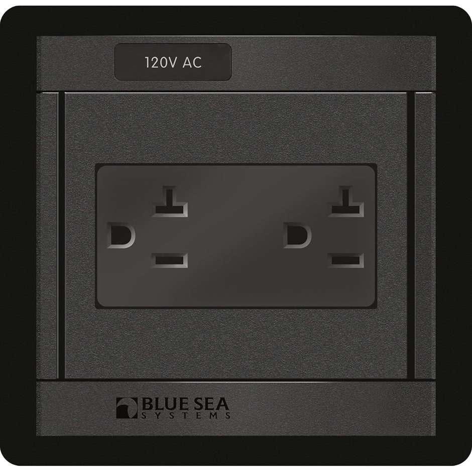Blue Sea 1479 360 Panel  120V AC DUal Outlet 1479