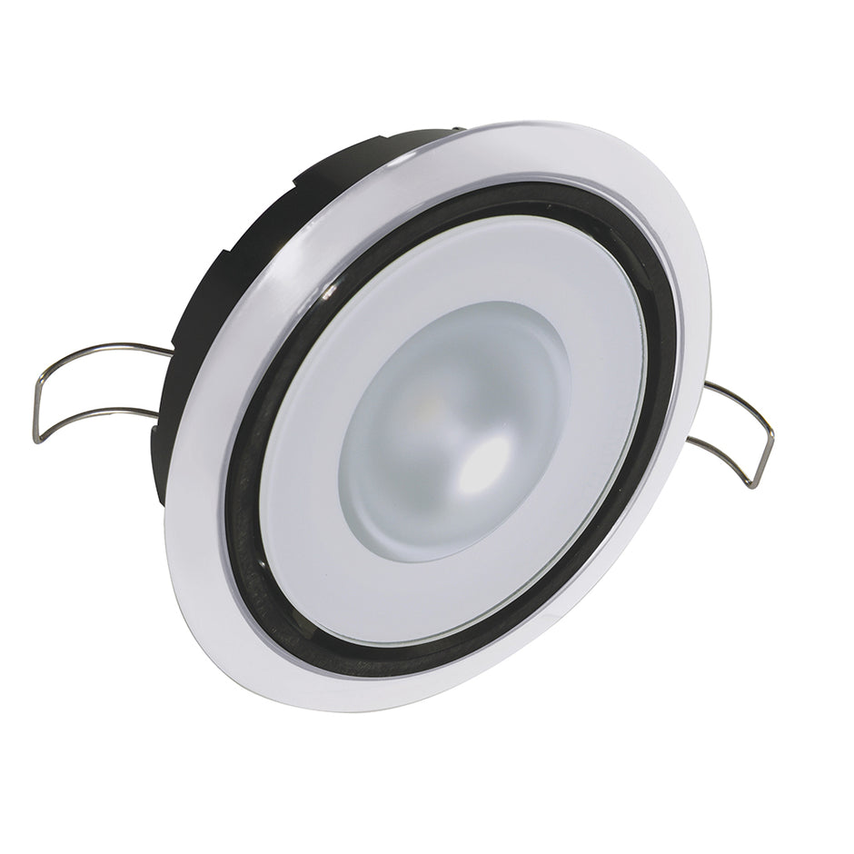 Lumitec Mirage Positionable Down Light  Spectrum RGBW Dimming  White Bezel 115127