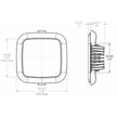 Lumitec Square Mirage Down Light  Spectrum RGBW Dimming  Polished Bezel 116117