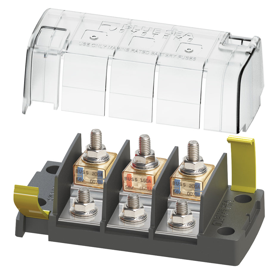 Blue Sea 5194 MRBF Surface Mount 3 Circuit Fuse Block  Independent Source 5194