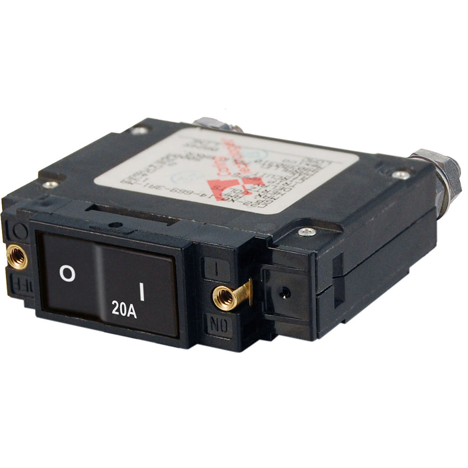 Blue Sea 7543 CSeries Flat Rocker Circuit Breaker  Single Pole  20A 7543