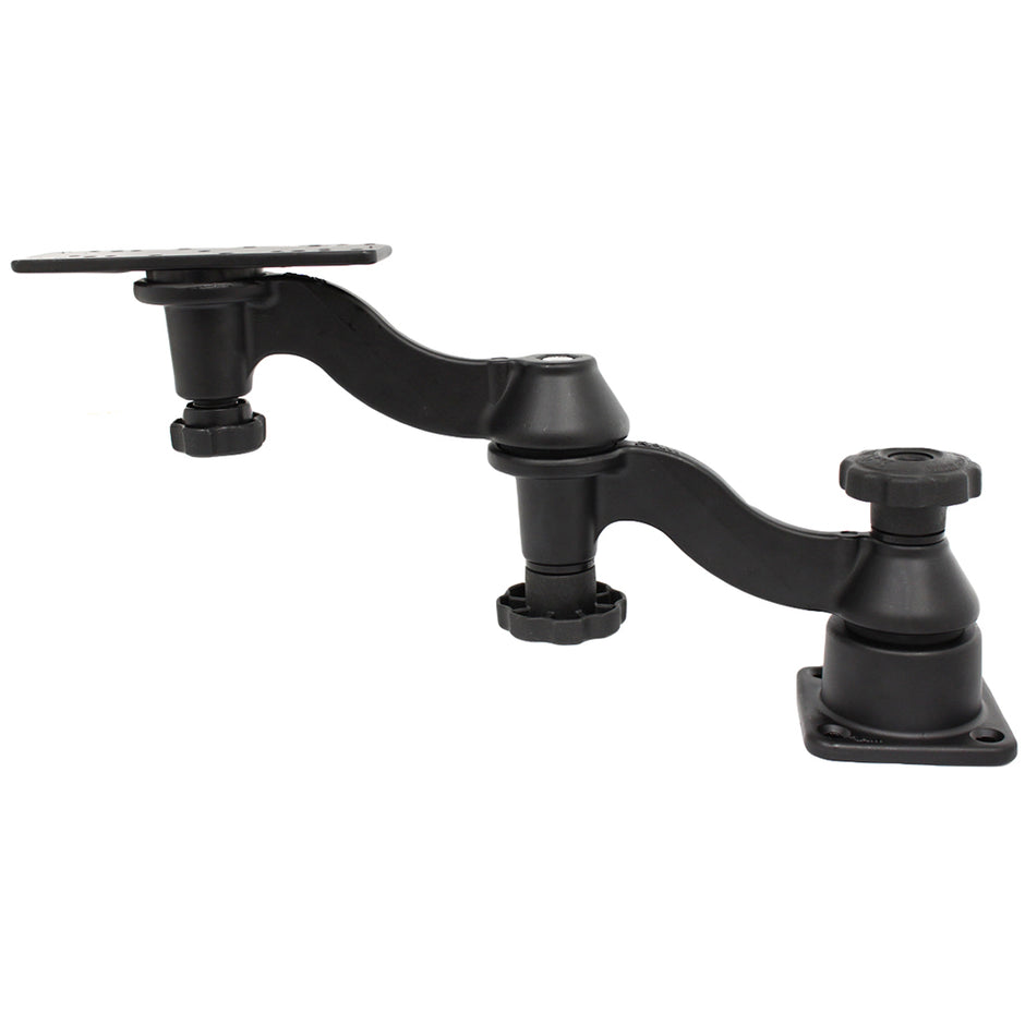 RAM Mount Double 6 Swing Arm with 625 x 2 Rectangle Base and Horizontal Mounting Base RAM109H1U