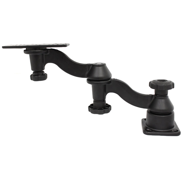 RAM Mount Double 6 Swing Arm with 625 x 2 Rectangle Base and Horizontal Mounting Base RAM109H1U