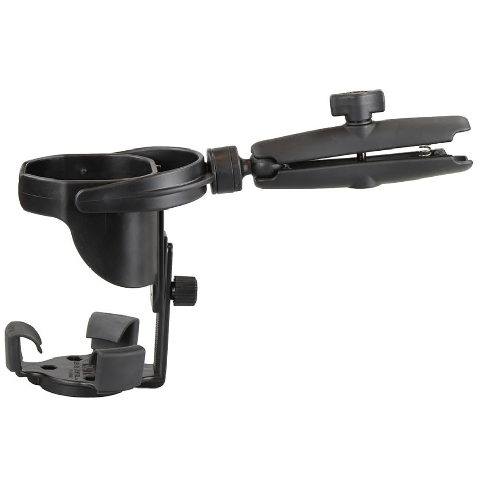 RAM Mount Level Cup XL wLong Double Socket Arm RAMB417BC201U