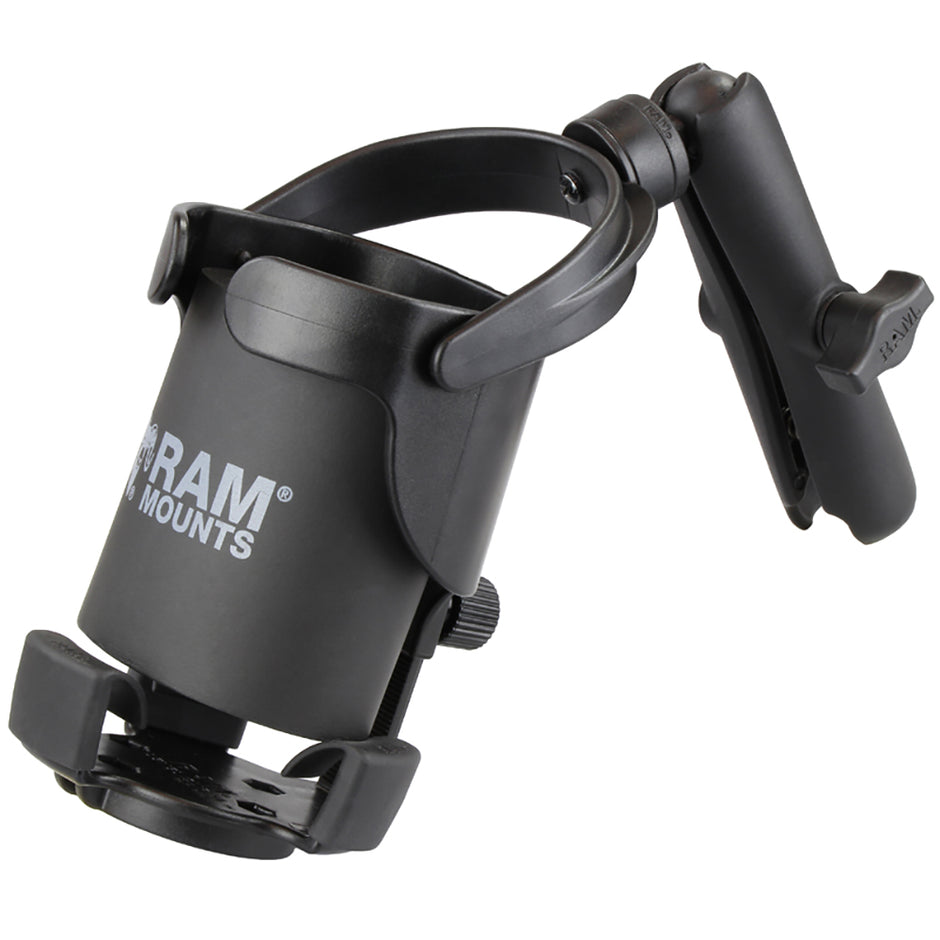 RAM Mount Level Cup XL wLong Double Socket Arm RAMB417BC201U
