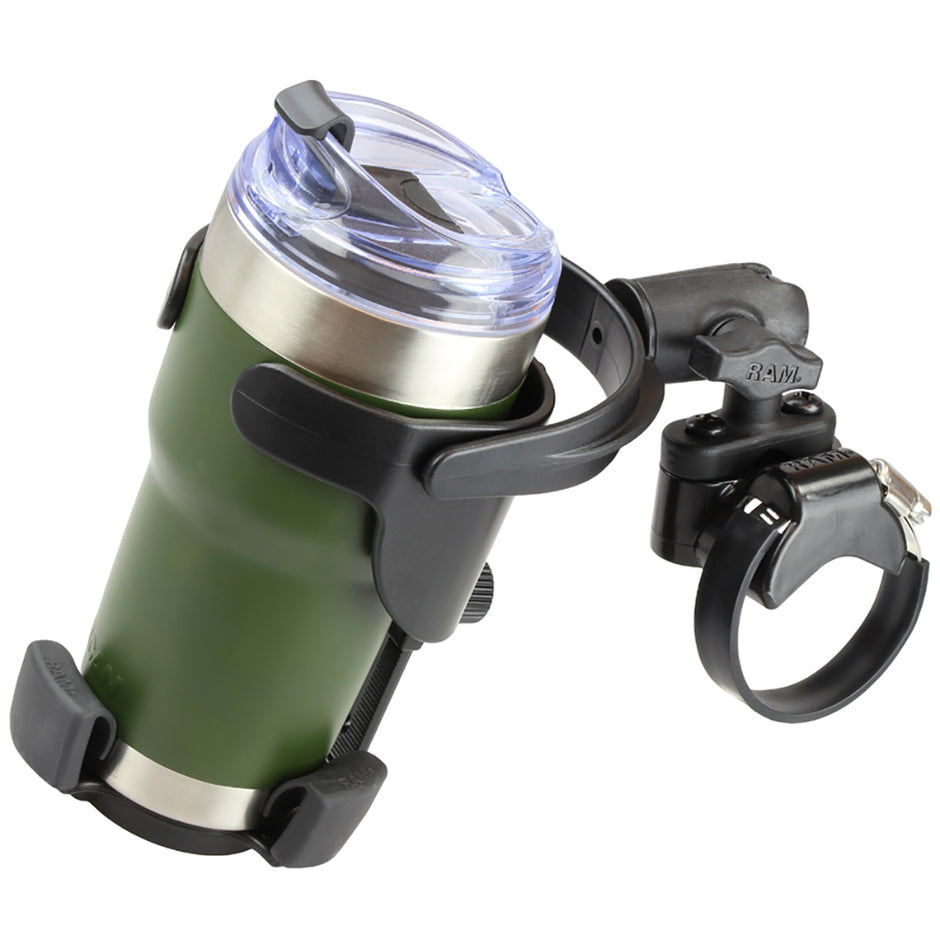 RAM Mount Level Cup XL Low Profile Mount wLarge Strap Clamp Base RAPB4172001231Z2NUBU