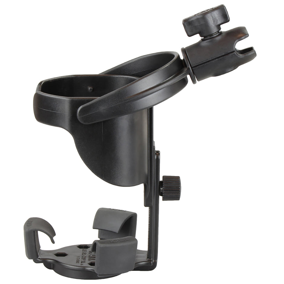 RAM Mount Level Cup XL Low Profile Mount wLarge Strap Clamp Base RAPB4172001231Z2NUBU