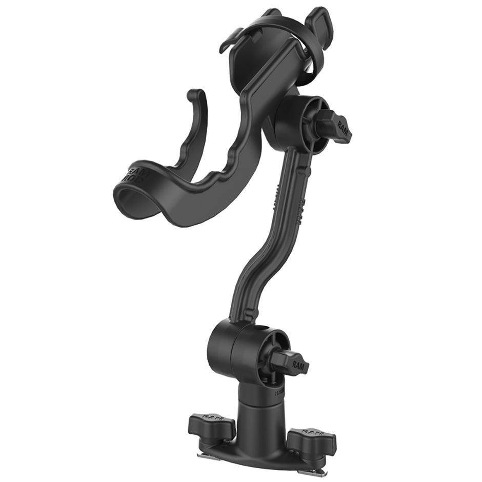 RAM Mount RAMROD Rod Holder with Spline Post Extension Arm and Track Base RAP114PA421
