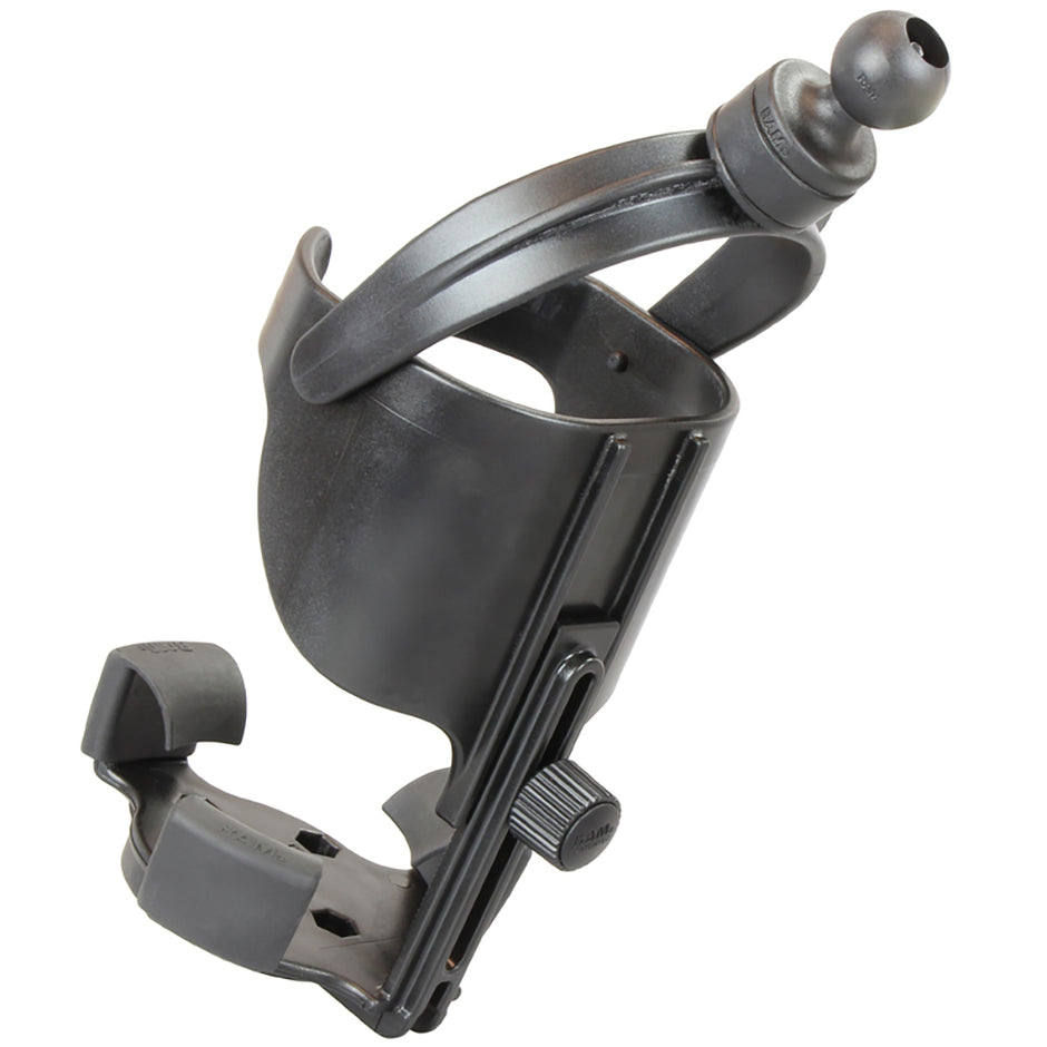 RAM Mount RAM Level Cup XL with Torque 34  1 Diameter Rail Base and Short Arm RAMB408751A417U