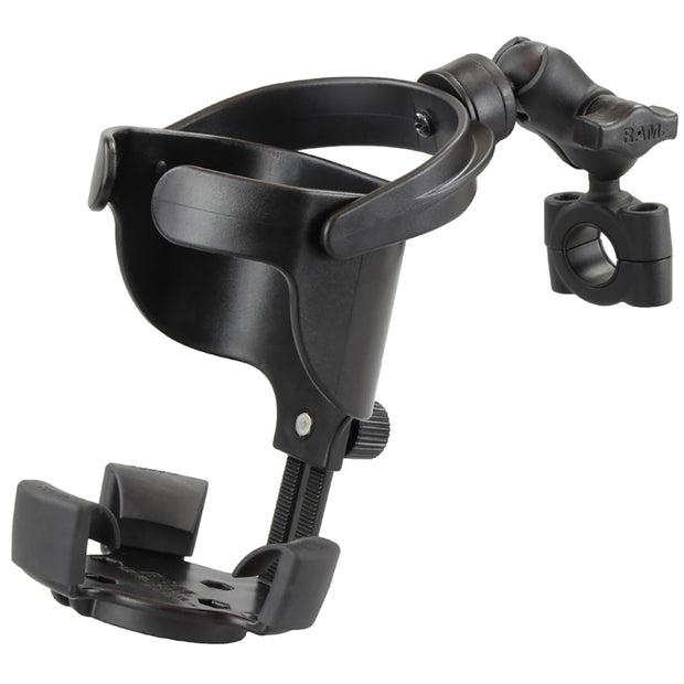 RAM Mount RAM Level Cup XL with Torque 34  1 Diameter Rail Base and Short Arm RAMB408751A417U