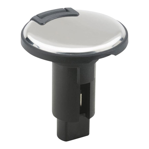Attwood LightArmor PlugIn Base  3 Pin  Stainless Steel  Round 910R3PSB7