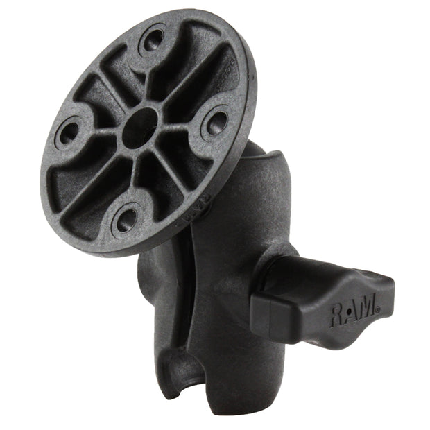 RAM Mount Composite 1 Ball Short Length Double Socket Arm w25 Round Base Including AMPs Hole Pattern RAPB103UA