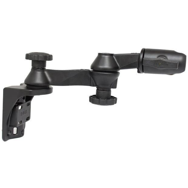 RAM Mount Vertical Mounting Base wDouble 6 Swing Arm  Swivel Single Socket f15 Balls RAM109VS5NBU