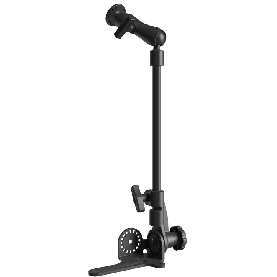 RAM Mount Universal NoDrill RAM POD HDVehicle Mount wDouble Socket Arm  25 Round Base AMPs Hole Pattern RAM316HD18202U