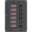 Blue Sea 4322 Circuit Breaker Switch Panel 6 Position  Gray 4322