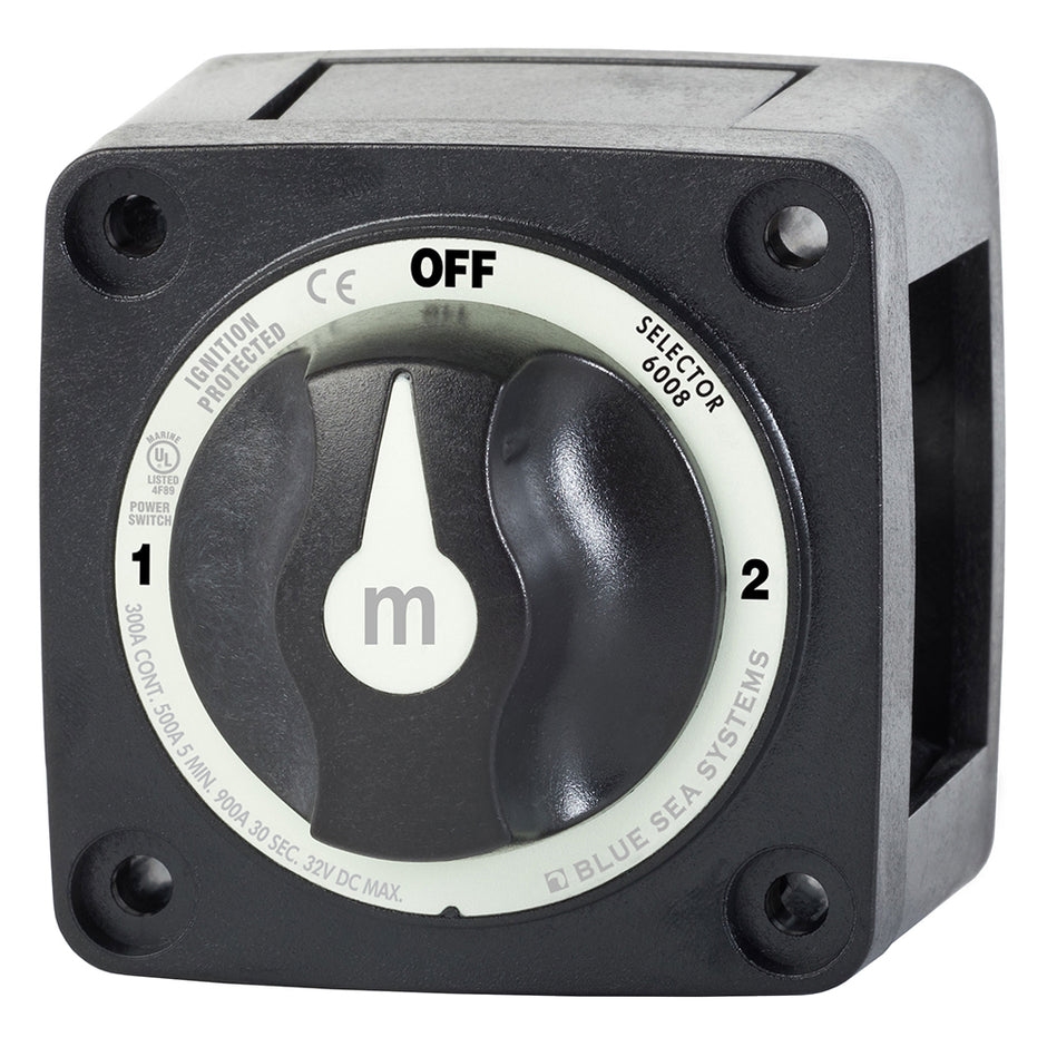Blue Sea 6008200 mSeries Selector 3 Position Battery Switch  Black 6008200