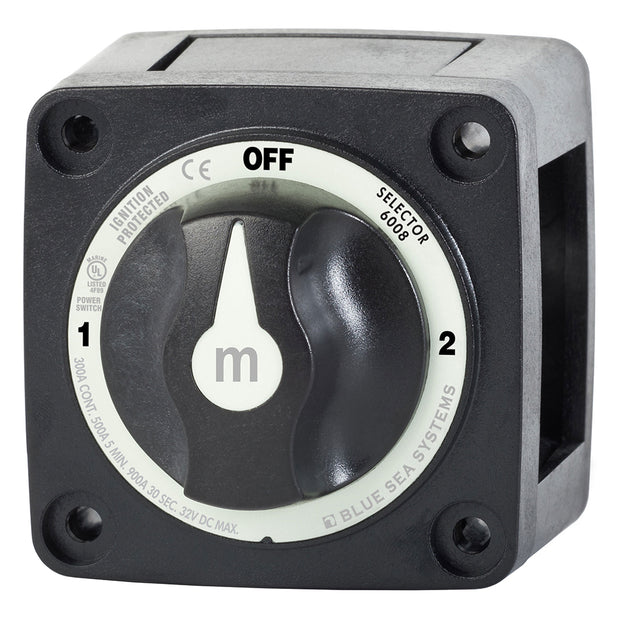 Blue Sea 6008200 mSeries Selector 3 Position Battery Switch  Black 6008200