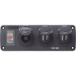 Blue Sea 4365 Water Resistant USB Accessory Panel  15A Circuit Breaker 12V Socket 2x 21A Dual USB Chargers 4365
