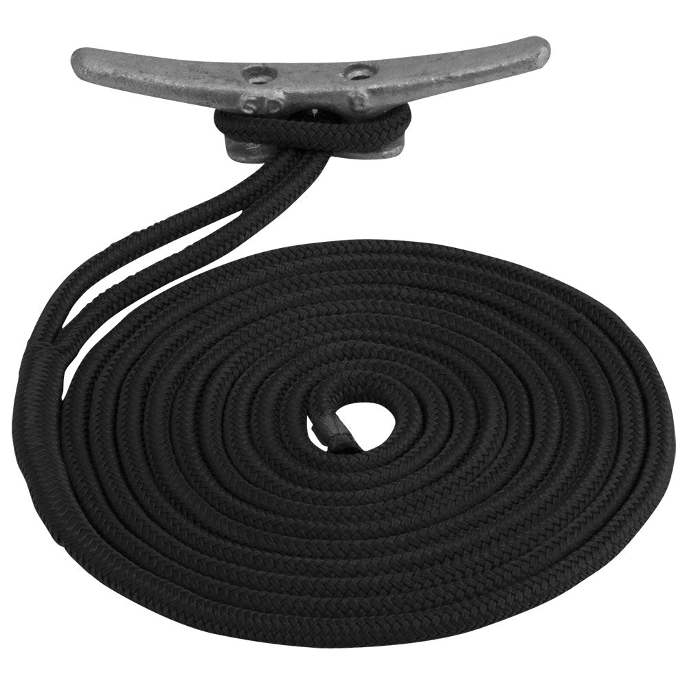 SeaDog Double Braided Nylon Dock Line  58 x 35  Black 302116035BK1