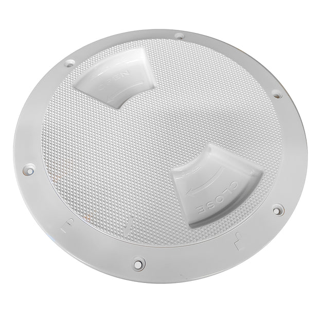 SeaDog Textured Quarter Turn Deck Plate  White  8 3361821