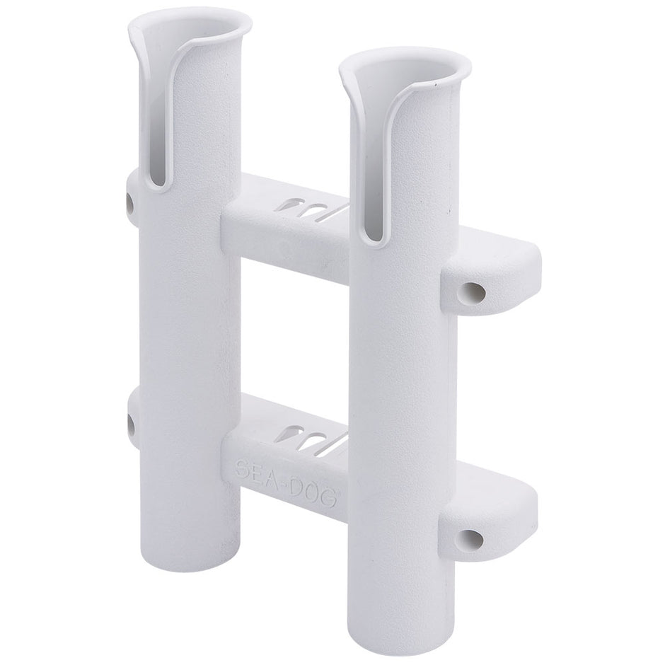 SeaDog Two Pole Side Mount Rod Storage Rack  White 3250281
