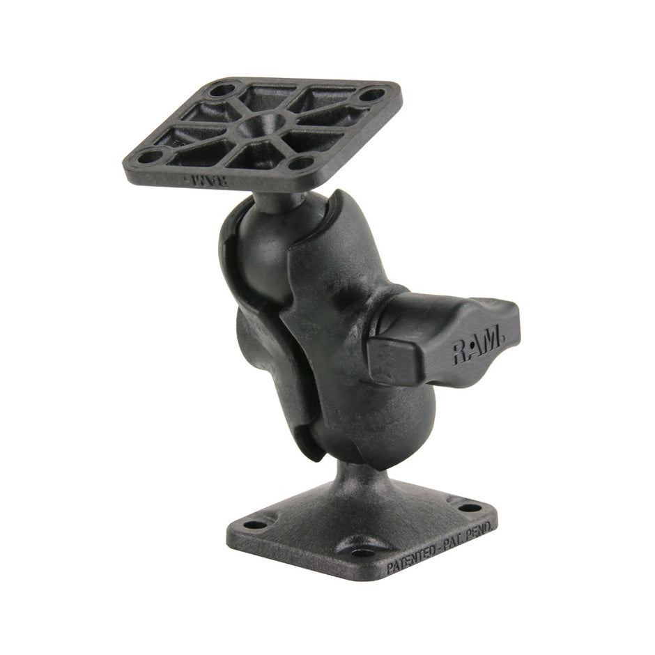 RAM Mount Composite DrillDown Double Ball Mount wRectangle AMPS Plates RAPB141UA