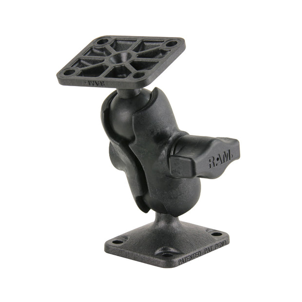 RAM Mount Composite DrillDown Double Ball Mount wRectangle AMPS Plates RAPB141UA