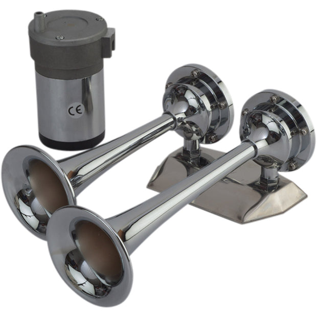 SeaDog MaxBlast Air Horn  Mini Dual Trumpet 4326201
