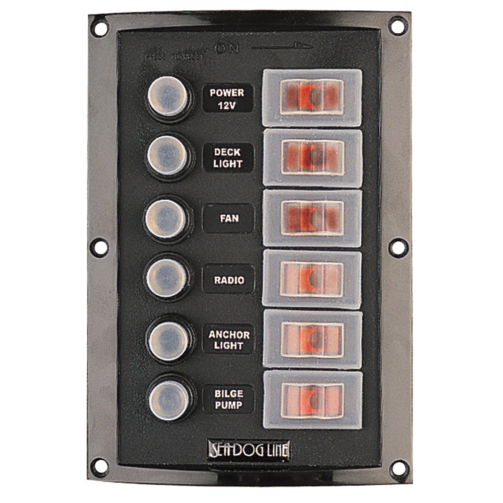 SeaDog Splash Guard Circuit Breaker Panel  6 Circuit 4248061