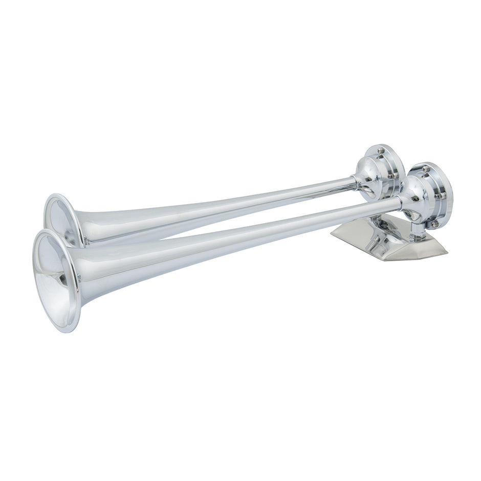 Marinco 24V Chrome Plated Dual Trumpet Air Horn 10624