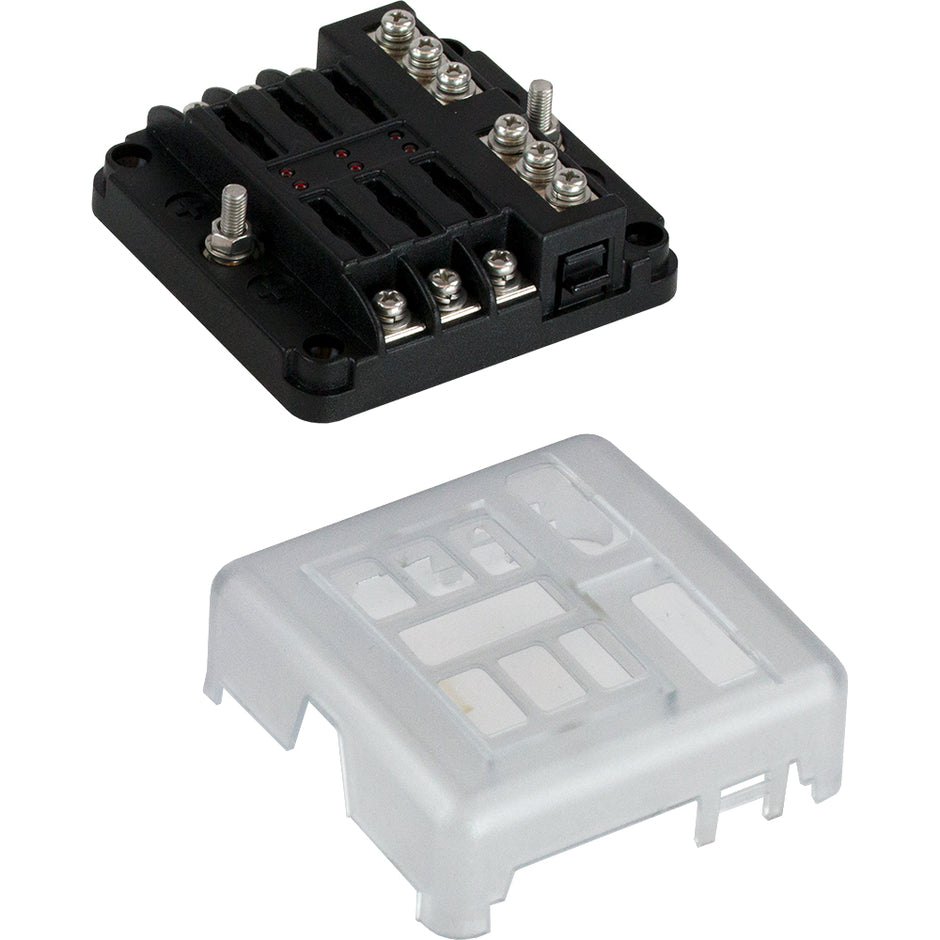 SeaDog Blade Style LED Indicator Fuse Block wNegative Bus Bar  6 Circuit 4451851