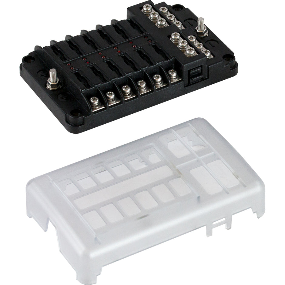 SeaDog Blade Style LED Indicator Fuse Block wNegative Bus Bar  12 Circuit 4451881