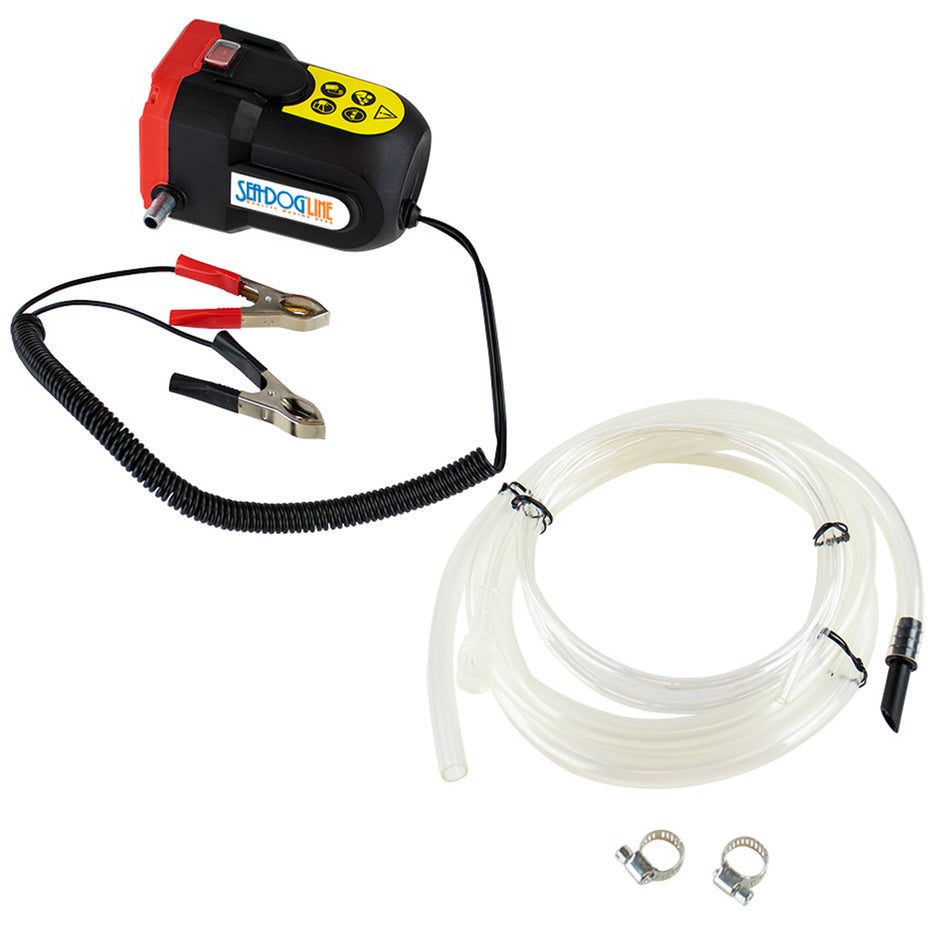 SeaDog Oil Change Pump wBattery Clips  12V 5010723