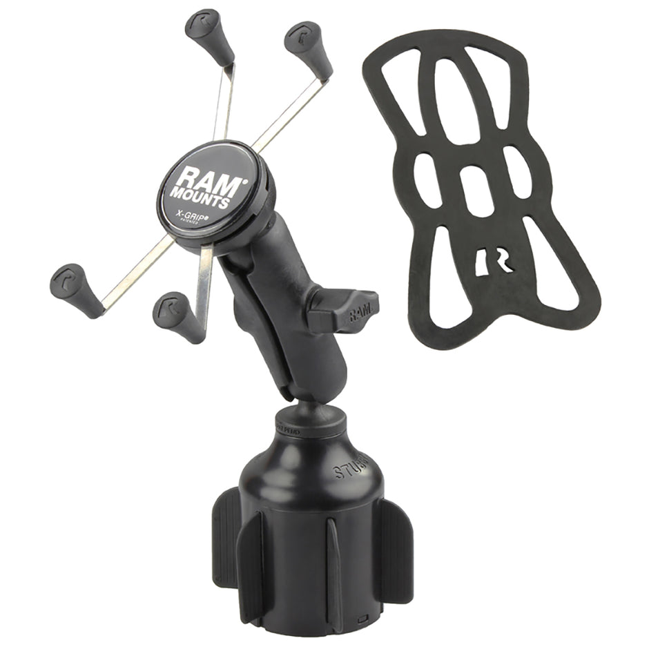 RAM Mount RAM XGrip Large Phone Mount wRAM Stubby Cup Holder Base RAPB2994UN10U