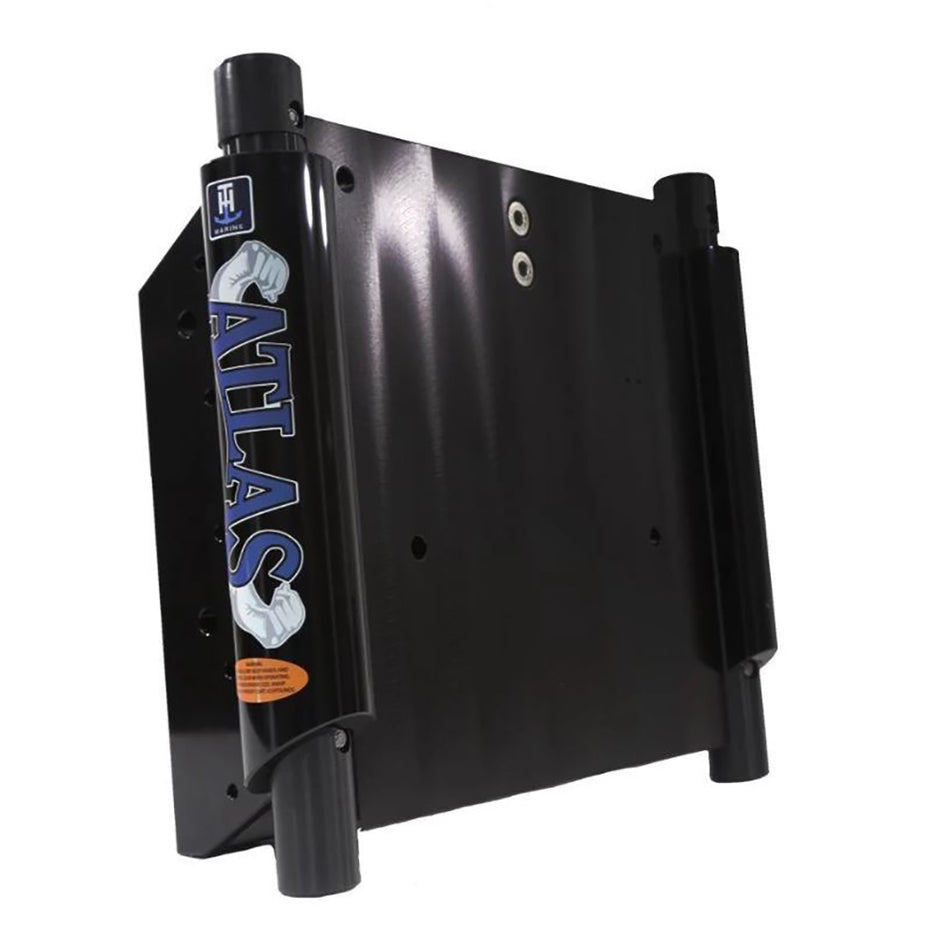 TH Marine ATLAS 4 Set Back Hydraulic Jack Plate  Gloss Black Anodized AHJ4VBDP