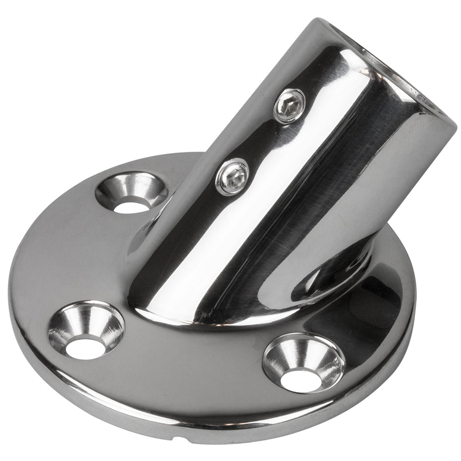 SeaDog Rail Base Fitting 234 Round Base 45 316 Stainless Steel  1 OD 2804511