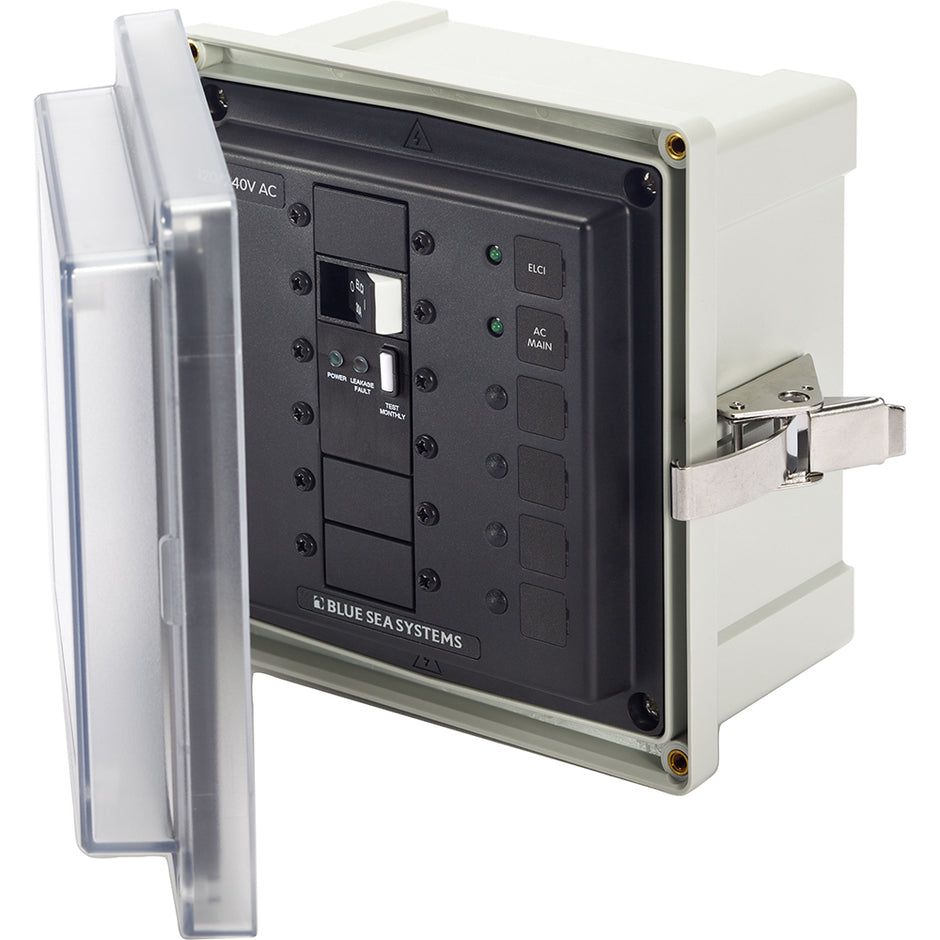 Blue Sea 3120  SMS Panel Enclosure wELCI Main 50A and 2 Blanks  240V 3120