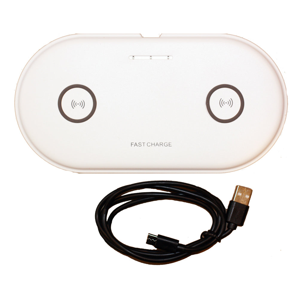 Lunasea Dual Qi Charge Pad  USB Powered Power Supply Not Included LLB63AU0100