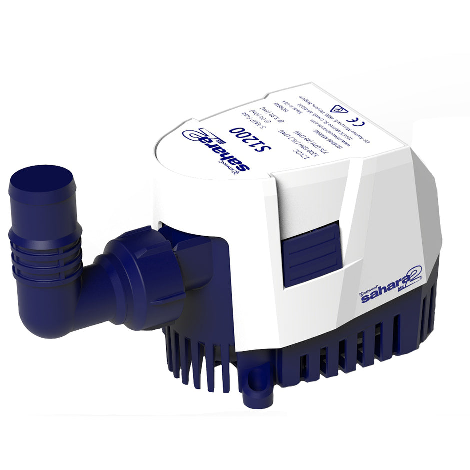 Attwood Sahara MK2 S1200 Bilge Pump 1200 GPH  12V  Automatic 55127
