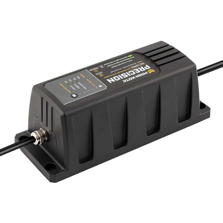 Minn Kota OnBoard Precision Charger MK110 PCL 1 Bank x 10 AMP LI Optimized Charger 1831101