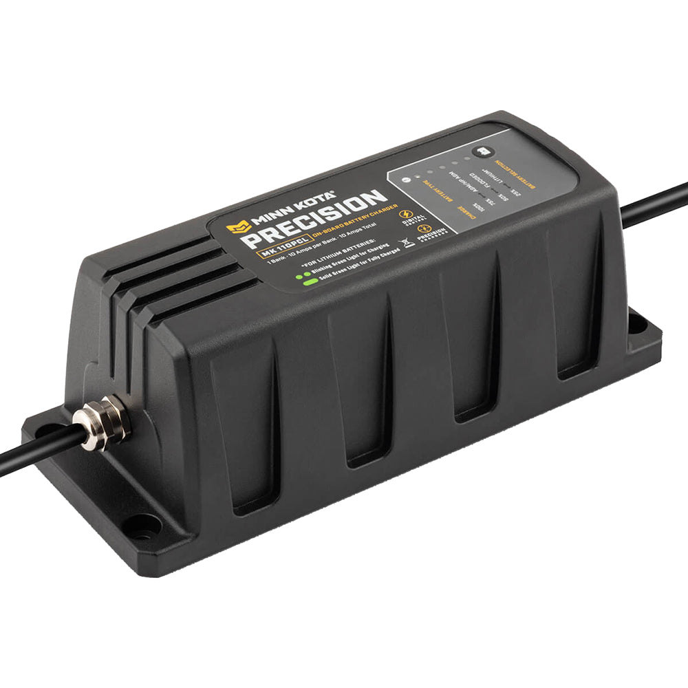 Minn Kota OnBoard Precision Charger MK110 PCL 1 Bank x 10 AMP LI Optimized Charger 1831101