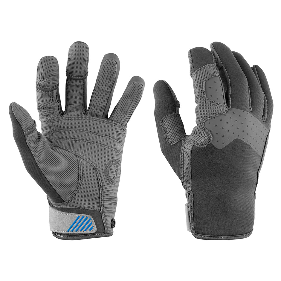 Mustang Traction Closed Finger Gloves  GreyBlue  Large MA600302269L267