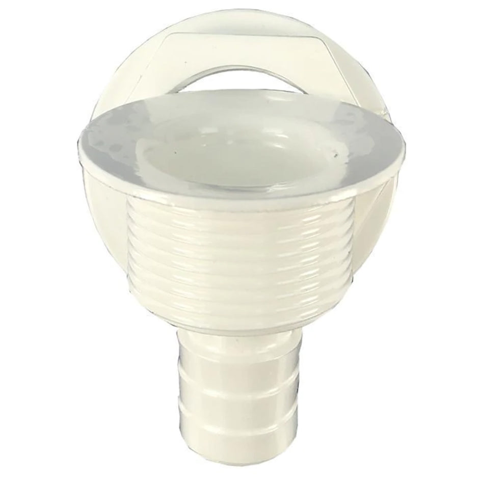 TH Marine Straight Barbed AllPurpose Drain  White APD2DP