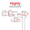 RAM Mount RAM 12 Upper Pole with Double Swing Arms  Round Plate RAMVPSW112