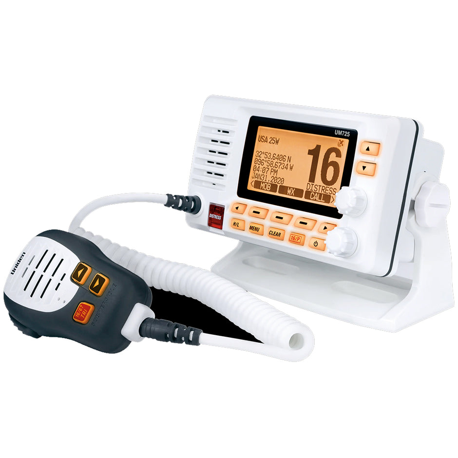 Uniden UM725 Fixed Mount Marine VHF Radio  White UM725