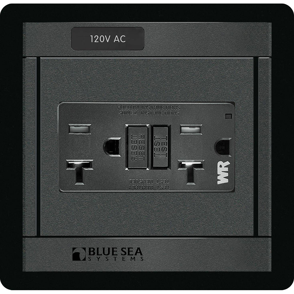Blue Sea 1499  360 Panel  120V AC GFCI Dual Outlet 1499